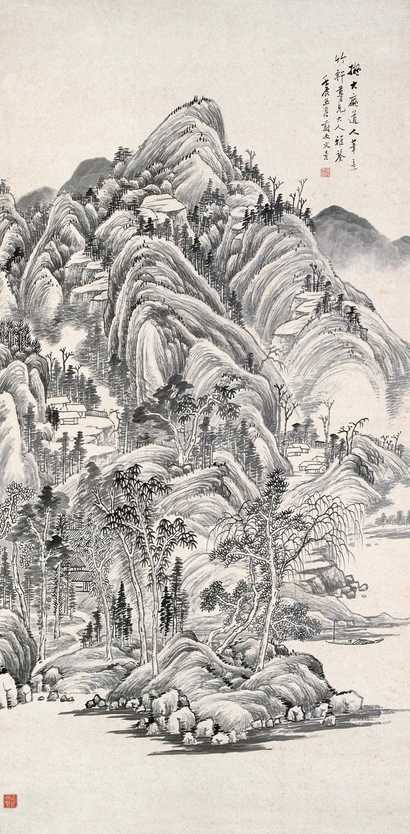 项文彦 1832年作 山水 立轴